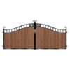 MacLaren Short Composite Driveway Gate - Mahogany - Dark Brown_c