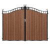 MacLaren Tall Composite Driveway Gate - Mahogany - Dark Brown_c