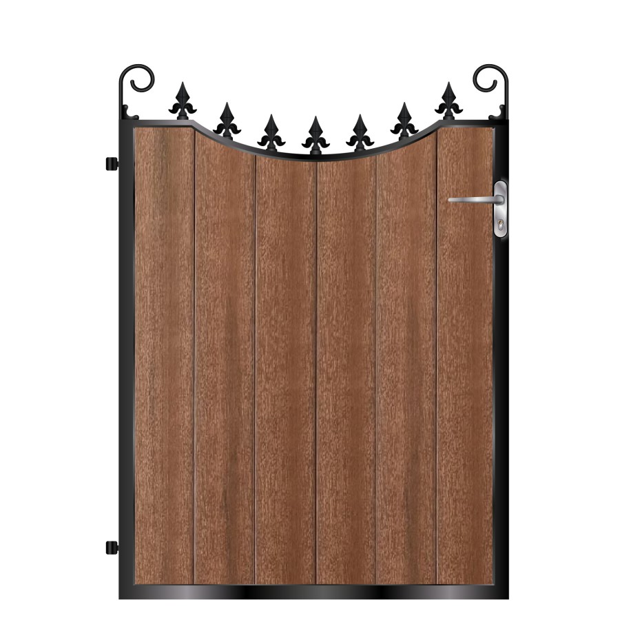MacLean Composite Garden Gate - Mahogany - Dark Brown_c