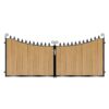 MacLean Short Composite Driveway Gate - Golden Oak Light Brown_c