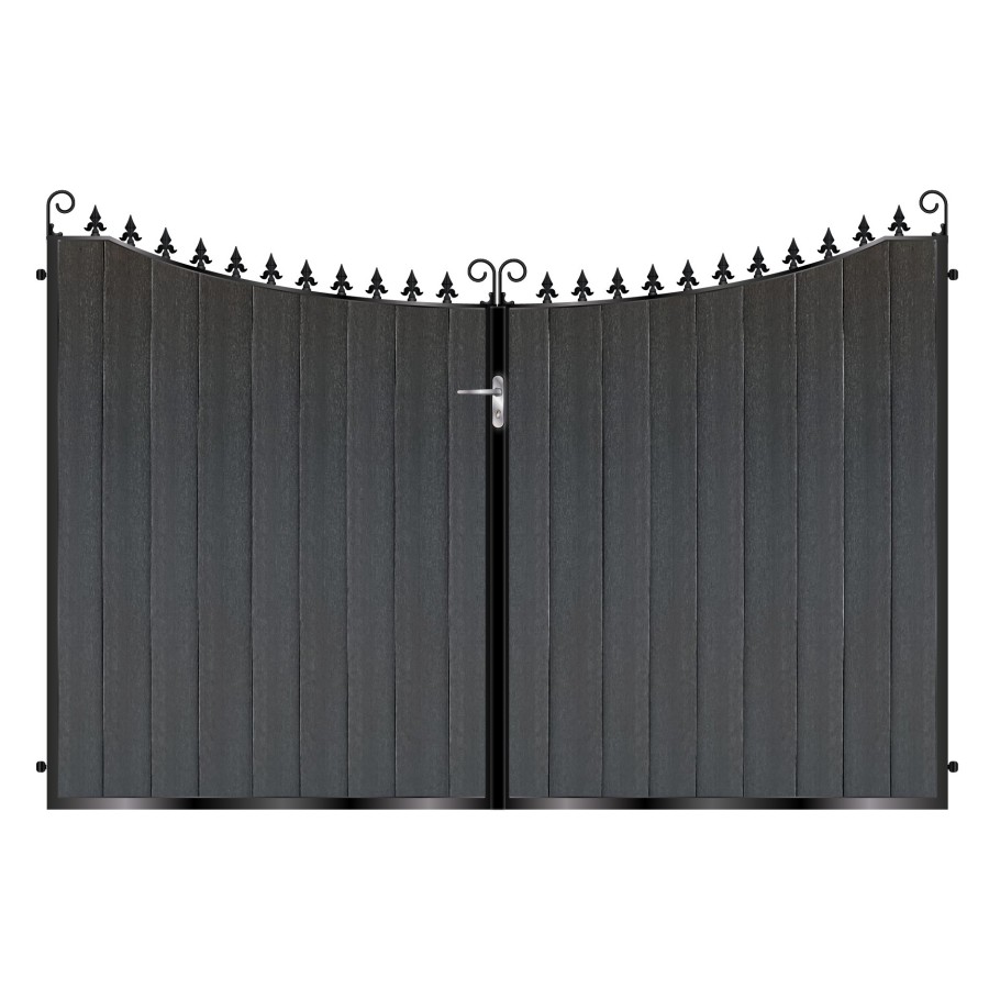 MacLean Tall Composite Driveway Gate - Black_c