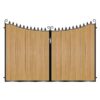 MacLean Tall Composite Driveway Gate - Golden Oak Light Brown_c