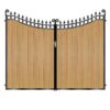 MacLeod Tall Composite Driveway Gate - Golden Oak Light Brown_c