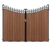 MacLeod Tall Composite Driveway Gate - Mahogany - Dark Brown_c
