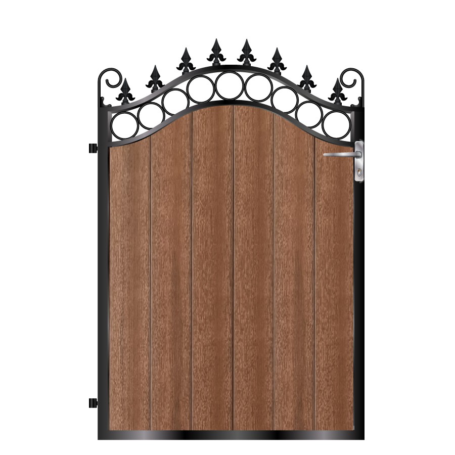 MacMillan Composite Garden Gate - Mahogany - Dark Brown_c