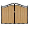 MacMillan Tall Composite Driveway Gate - Golden Oak Light Brown_c