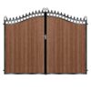 MacMillan Tall Composite Driveway Gate - Mahogany - Dark Brown_c