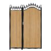 MacMillan Tall Composite Side Gates & Fixed Panel - Golden Oak Light Brown_c
