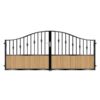 Murray Short Composite Driveway Gate - Golden Oak Light Brown_c