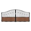 Murray Short Composite Driveway Gate - Mahogany - Dark Brown_c