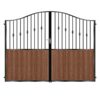 Murray Tall Composite Driveway Gate - Mahogany - Dark Brown_c