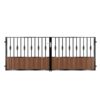 Page Short Composite Driveway Gate - Mahogany - Dark Brown_c