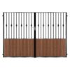 Page Tall Composite Driveway Gate - Mahogany - Dark Brown_c