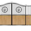 Paterson Composite Sliding Gate - Golden Oak Light Brown_c
