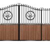 Paterson Composite Sliding Gate - Mahogany - Dark Brown_c