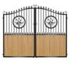 Paterson Tall Composite Driveway Gate - Golden Oak Light Brown_c