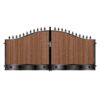 Richardson Short Composite Driveway Gate - Mahogany - Dark Brown_c