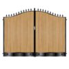 Richardson Tall Composite Driveway Gate - Golden Oak Light Brown_c