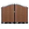 Richardson Tall Composite Driveway Gate - Mahogany - Dark Brown_c