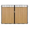 Robinson Tall Composite Driveway Gate - Golden Oak Light Brown_c