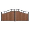 Scott Short Composite Driveway Gate - Mahogany - Dark Brown_c