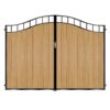 Scott Tall Composite Driveway Gate - Golden Oak Light Brown_c