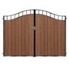Scott Tall Composite Driveway Gate - Mahogany - Dark Brown_c
