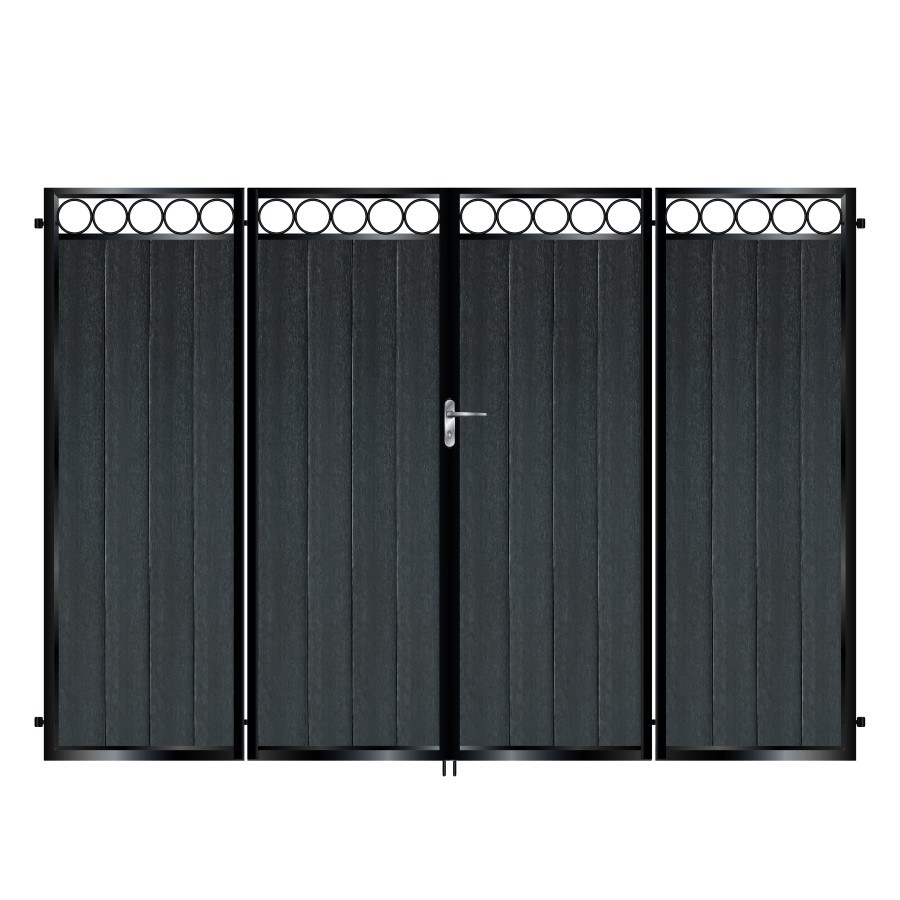 Sinclair Composite Bi Fold Gate - Black_c