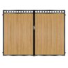Sinclair Tall Composite Driveway Gate - Golden Oak Light Brown_c