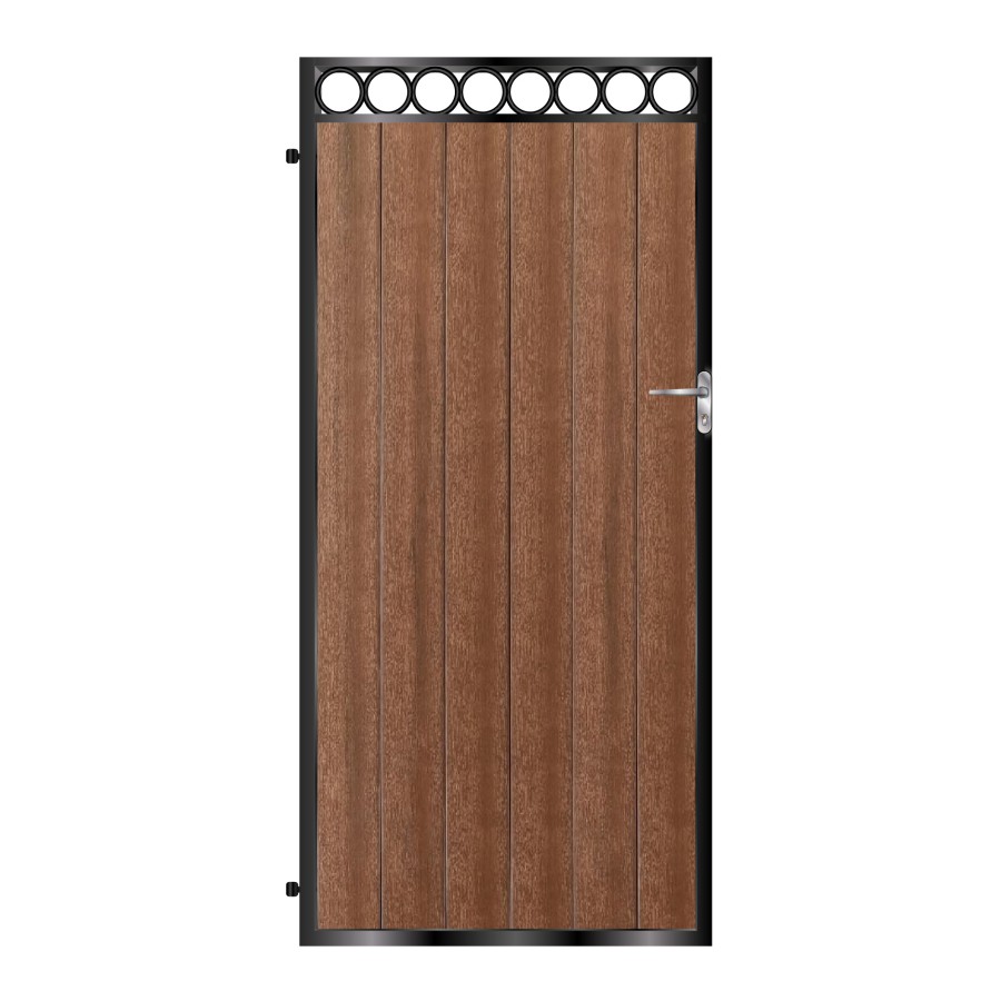 Sinclair Tall Composite Side Gate - Mahogany - Dark Brown_c