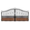 Smith Short Composite Driveway Gate - Mahogany - Dark Brown_c