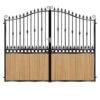 Smith Tall Composite Driveway Gate - Golden Oak Light Brown_c