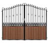 Smith Tall Composite Driveway Gate - Mahogany - Dark Brown_c
