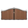 Stewart Short Composite Driveway Gate - Mahogany - Dark Brown_c