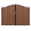 Stewart Tall Composite Driveway Gate - Mahogany - Dark Brown_c