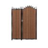 Stewart Tall Composite Side Gates & Fixed Panel - Mahogany - Dark Brown_c