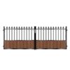 Tomlinson Short Composite Driveway Gate - Mahogany - Dark Brown_c