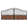 Walker Short Composite Driveway Gate - Mahogany - Dark Brown_c