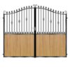 Walker Tall Composite Driveway Gate - Golden Oak Light Brown_c