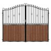 Walker Tall Composite Driveway Gate - Mahogany - Dark Brown_c