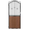Walker Tall Composite Side Gate - Mahogany - Dark Brown_c