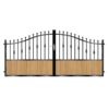Wallace Short Composite Driveway Gate - Golden Oak Light Brown_c