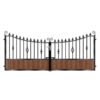 Williams Short Composite Driveway Gate - Mahogany - Dark Brown_c