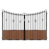 Williams Tall Composite Driveway Gate - Mahogany - Dark Brown_c