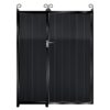 Armstrong- Tall Aluminium Side Gates & Fixed Panel - Black_c