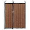 Armstrong- Tall Composite Side Gates & Fixed Panel - Mahogany - Dark Brown_c