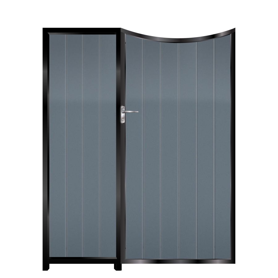 Boyd Tall Aluminium Side Gates & Fixed Panel - 7016 Anthracite Grey_c