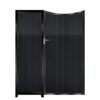 Boyd Tall Aluminium Side Gates & Fixed Panel - Black_c