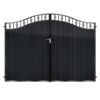 Campbell Tall Aluminium Driveway Gate - Black_c