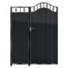 Campbell Tall Aluminium Side Gates & Fixed Panel - Black_c